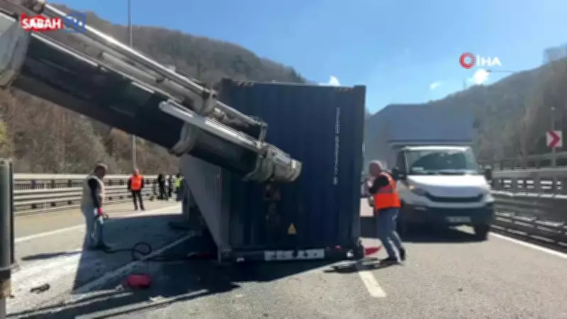 TEM Otoyolu'nda Zincirleme Kaza: 5 Araç Birbirine Girdi, 5 Kişi Yaralandı