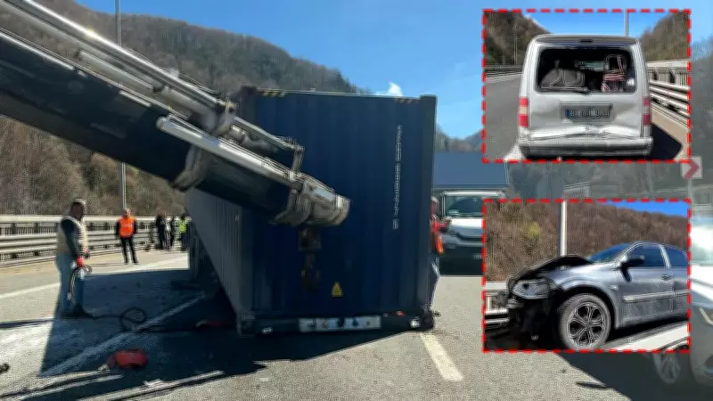 TEM Otoyolu'nda Zincirleme Kaza: 5 Araç Birbirine Girdi, 5 Yaralı