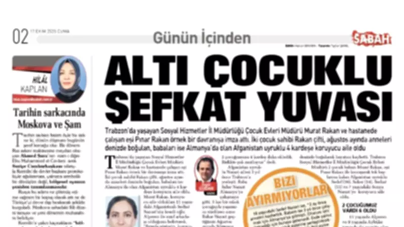 Trabzon Gazeteciler Cemiyeti'nden SABAH'a ödül