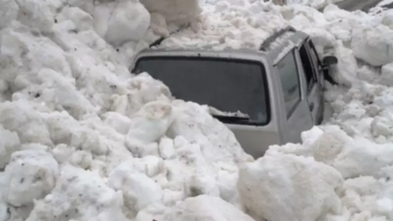 Trabzon'da Çığ Faciası: Araç Üzerine Düşen Çığdan 4 Kişi Kurtuldu