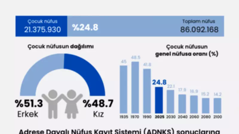 Türkiye'de Çocuk Nüfus Oranı Rekor Seviyede Düşüş Gösterdi