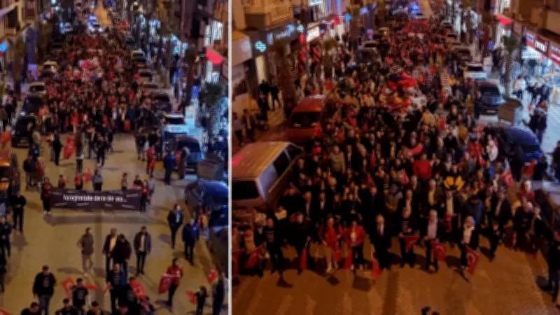 Turgutlu'da öğretmen ve öğrenciler için anma yürüyüşü düzenlendi