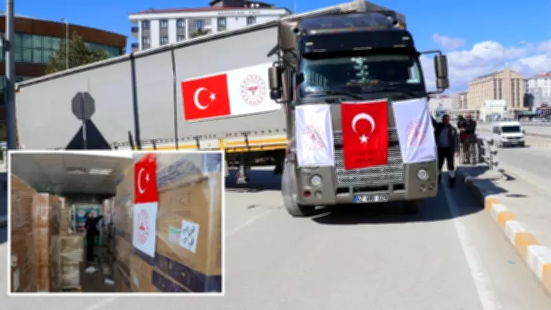 Van'dan İran'a Tıbbi Yardım Tırları Yola Çıktı
