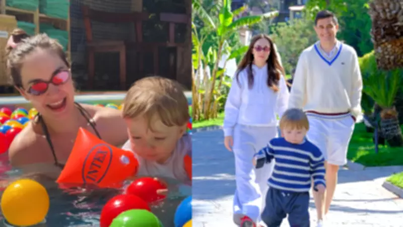 Zeynep Tuğçe Bayat ve Cansel Elçin, oğulları Atlas ile yaz sezonunu açtı