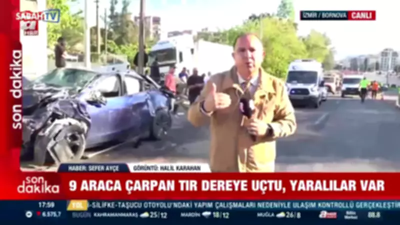 İzmir'de Tır 9 Araca Çarptı: 1 Polis Şehit, 2 Kişi Hayatını Kaybetti