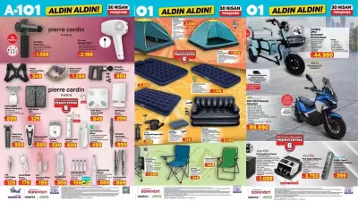 A101 30 Nisan Aktüel Katalog: Masaj Aleti, Motosiklet, Çadır Fırsatları