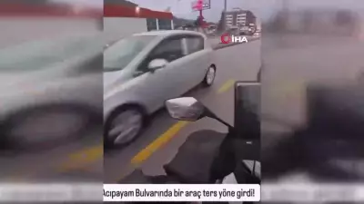 Denizli'de Ters Yönde İlerleyen Yaşlı Kadın Sürücü Trafiği Karıştırdı