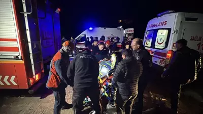 Düzce'de uçuruma yuvarlanan 3 kişi kurtarıldı