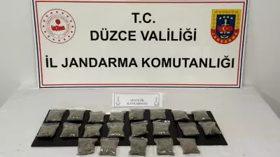 Düzce'de uyuşturucu operasyonu: 1 kilo 50 gram sentetik kannabinoid ele geçirildi