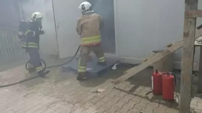 Hatay'da depremzede konteynerinde yangın: Kullanılamaz hale geldi