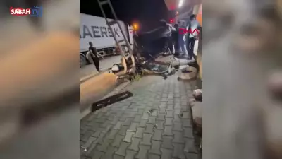 Hatay'da Zincirleme Kazanın Ardından Kavga Çıktı, Anlar Cep Telefonuyla Kaydedildi