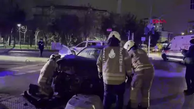 Kartal'da İki Otomobil Şiddetli Şekilde Çarpıştı: 4 Kişi Yaralandı