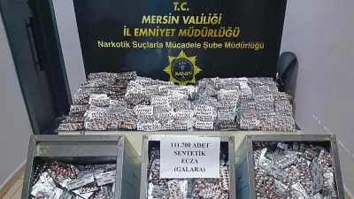 Mersin'de uyuşturucu operasyonu: 111 bin 700 sentetik ecza hapı ele geçirildi