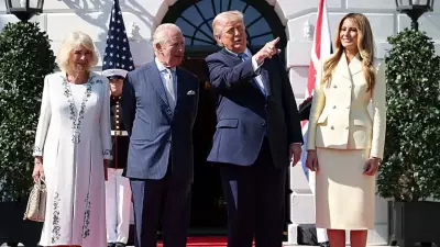 İngiltere Kralı Charles ve Kraliçe Camilla ABD'de Beyaz Saray'da Trump Çiftiyle Buluştu