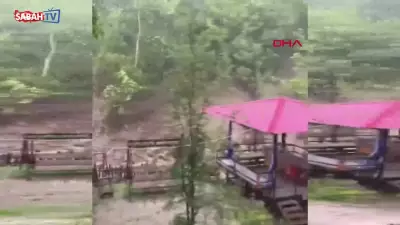 Osmaniye'nin yüksek kesimlerinde dolu ve sağanak yağış etkili oldu