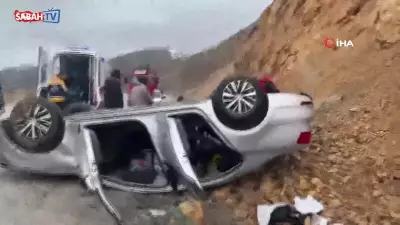 Sivas İmranlı'da Otomobil Takla Attı: 3 Kişi Yaralandı