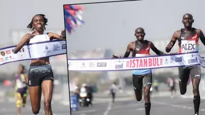 İstanbul Yarı Maratonu'nda Zafer Alex Matata ve Purity Gitonga'nın