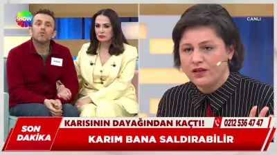 Stüdyoda Şok Kaçış: 'Karım Bana Saldırabilir' Deyip Koşarak Kaçtı