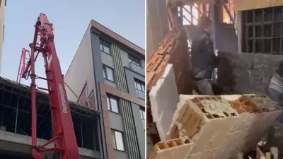 Zeytinburnu'nda Beton Dökümü Komşu Binanın Duvarını Çökertti: 2 Gözaltı
