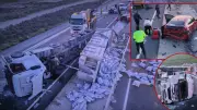 Aksaray'da zincirleme kaza: Yardım için duran araca çarptı, 6 yaralı
