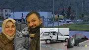 Amasya'da feci kaza: 10 aylık Yamaç bebek annesinin kucağından fırladı