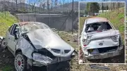 Ankara-Zonguldak Karayolunda Otomobil Cezaevi Bahçesine Uçtu: Sürücü Yaralı