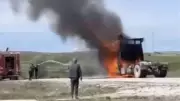 Çankırı'da Tır Alev Alev Yandı: Kullanılamaz Hale Geldi