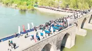 Diyarbakır'da Tarihi Köprüde Masa Tenisi Heyecanı