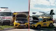 Edirne'de ambulans ile taksi çarpıştı: 5 yaralı
