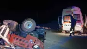 Erzurum Oltu'da Ambulans-Traktör Kazası: 4 Yaralı, 2'si Sağlık Personeli