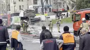 Fatih'te Çöp Kamyonunda Patlama: Ekipler Olay Yerinde