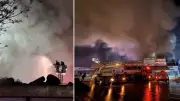Horozluhan'da İş Yeri Yangını: Patlamada 2 Yaralı, İtfaiye Kontrolü Sağladı