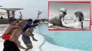 Jason Statham Antalya'da Sonsuzluk Havuzunda Keyifli Pozlar Verdi