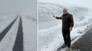 Kars'ta Ani Kar Yağışı Yolları Beyaza Bürüdü, Sürücüler Hazırlıksız Yakalandı