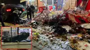 Sivas'ta Feci Trafik Kazası: Araç Dükkanlara Dalarak Takla Attı