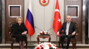 TBMM Başkanı Kurtulmuş, Rusya Federasyon Konseyi Başkanı Matviyenko ile İstanbul'da Görüştü