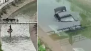Çukurova'da Sulama Kanalına Uçan Otomobilde Sürücü Mucizevi Kurtuluş Yaşadı