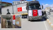Van'dan İran'a Tıbbi Yardım Tırları Yola Çıktı