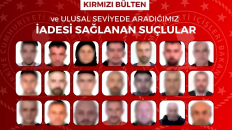 48 uluslararası ve ulusal seviyede aranan suçlu Türkiye'ye iade edildi
