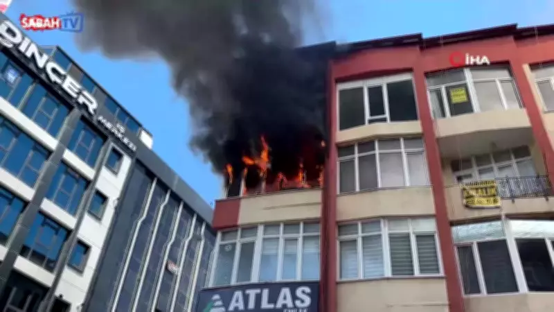 Aksaray'da elektrikli soba yangını: Daire küle döndü, can kaybı yok
