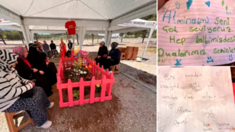 Almina'nın mezarı pembeye boyandı, ziyaretçiler duygusal notlar bıraktı
