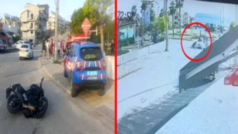 Antalya'da Feci Kaza: Otomobille Çarpışan Motosiklet Metrelerce Savruldu, 2 Ağır Yaralı