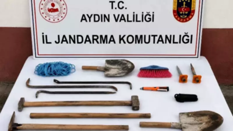 Aydın'da antik kent çevresinde kaçak kazı operasyonu: 3 gözaltı