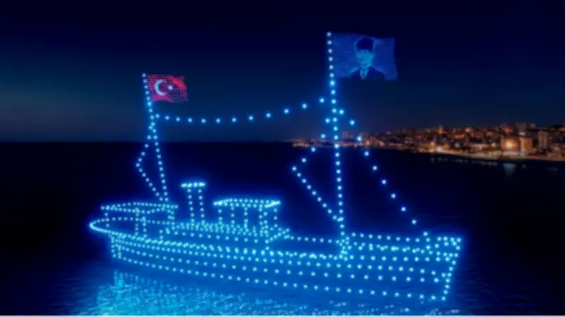 Bandırma Vapuru 500 Drone ile Gökyüzünde Canlandı