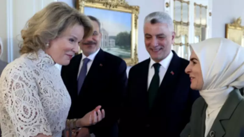 Belçika Kraliçesi Mathilde, İstanbul'da Mahinur Özdemir Göktaş ile Görüştü