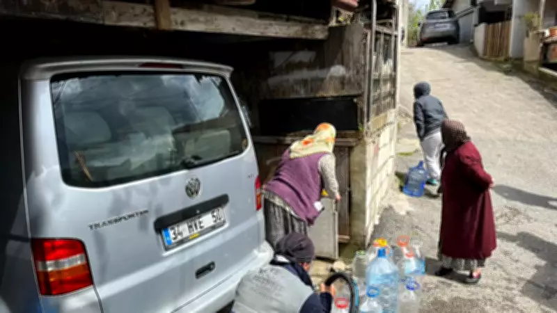 Beykoz'da İSKİ su arızası: Mahalle sakinleri 4 gündür susuz, eski İstanbul günleri geri döndü