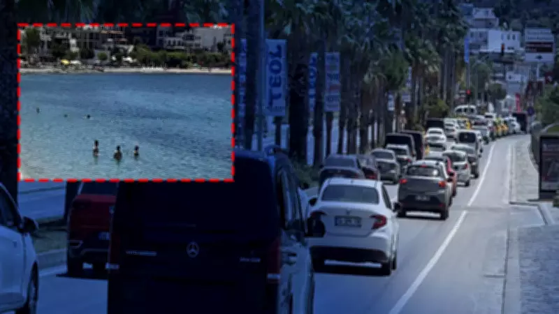 Bodrum'da tatil sonu trafik yoğunluğu: 36 saatte 25 bin araç çıkış yaptı