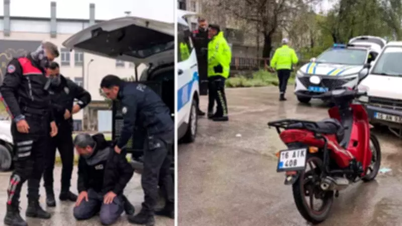 Bursa'da ehliyetsiz motosiklet sürücüsü polise mukavemet gösterdi, biber gazıyla etkisiz hale getirildi