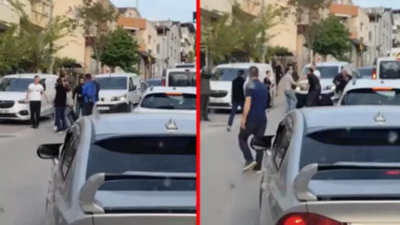 Bursa'da trafikte dehşet: Döner bıçağıyla saldırı kamerada