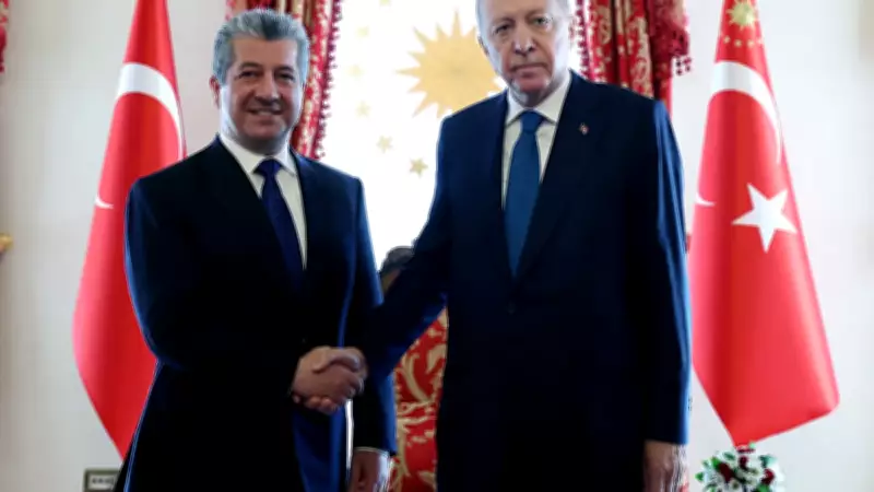 Cumhurbaşkanı Erdoğan, IKBY Başbakanı Barzani'yi Dolmabahçe'de Kabul Etti